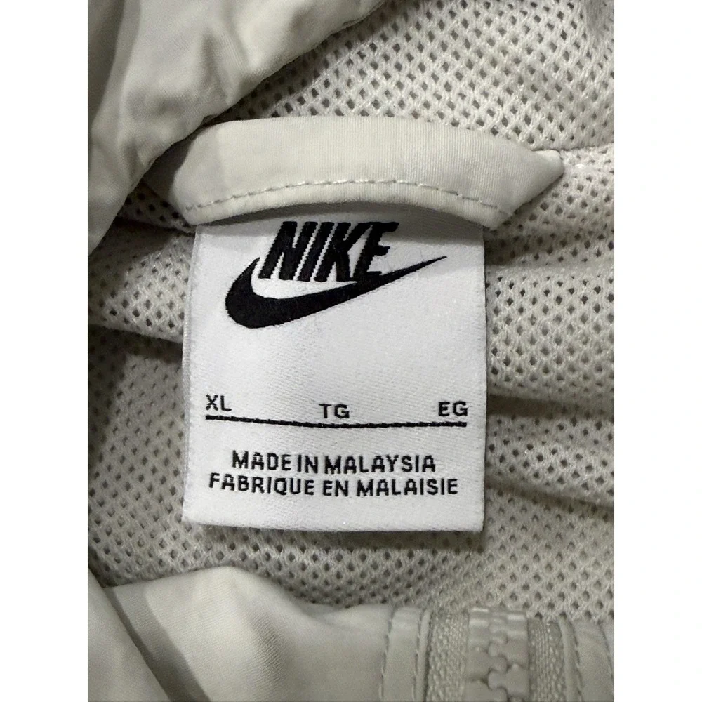 Nike Club Woven Full-Zip Jacket FB7397-072 Mens XL Light Grey Windbreaker